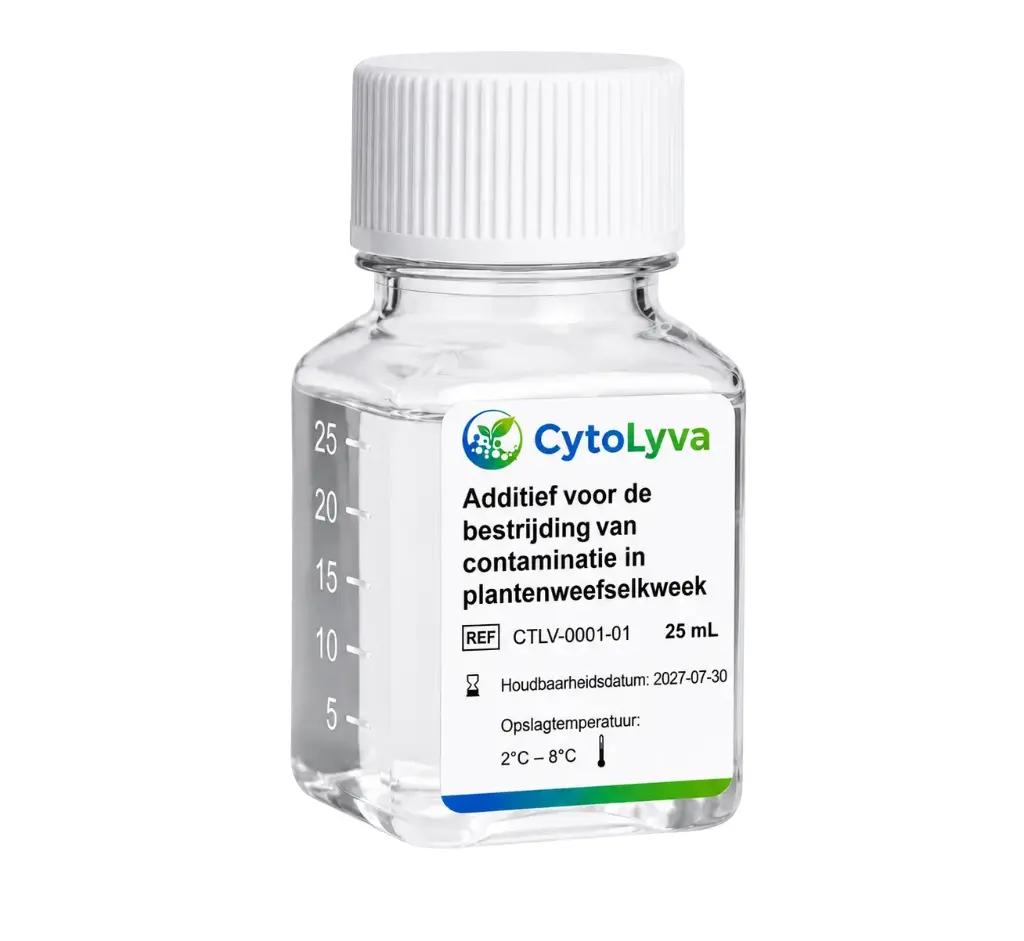 Additief voor de bestrijding van contaminatie in plantenweefselkweek