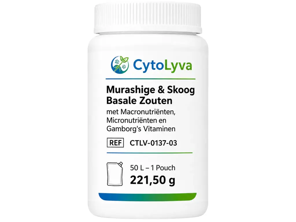 Murashige & Skoog Basale Zouten met Macronutriënten, Micronutriënten en Gamborg's Vitaminen