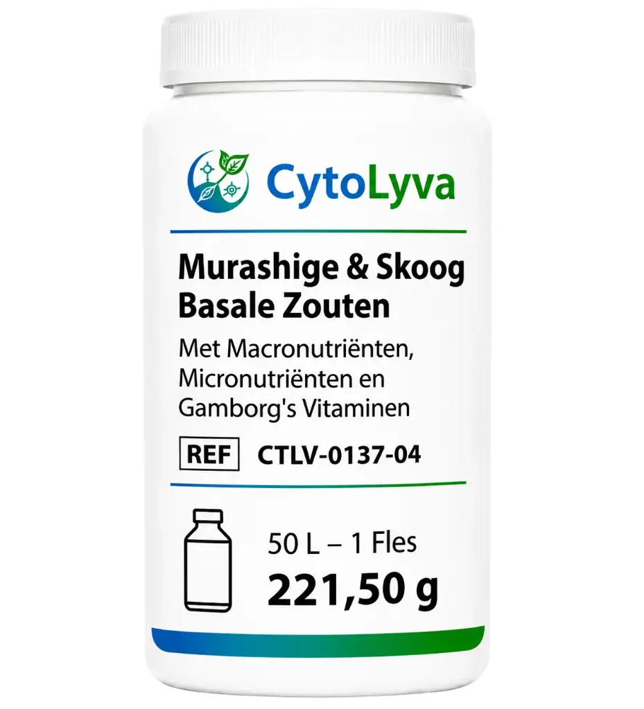 Murashige & Skoog Basale Zouten met Macronutriënten, Micronutriënten en Gamborg's Vitaminen