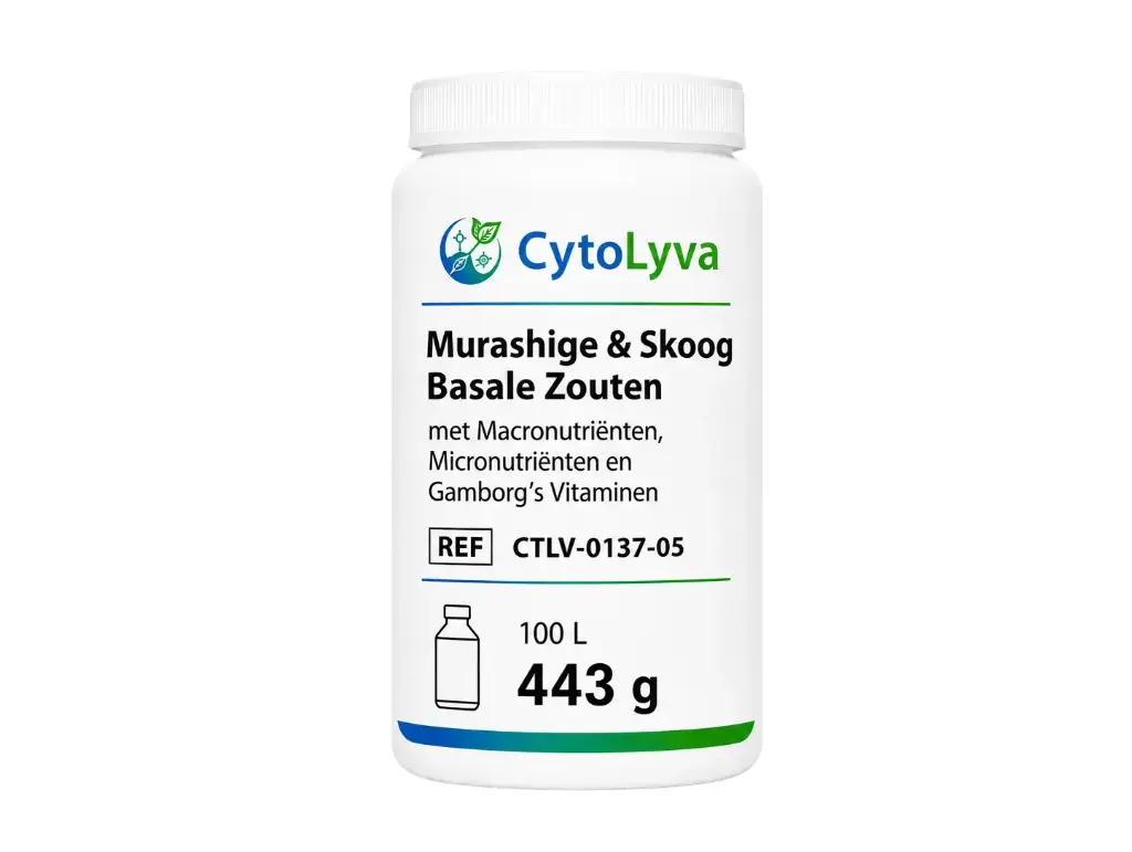 Murashige & Skoog Basale Zouten met Macronutriënten, Micronutriënten en Gamborg's Vitaminen