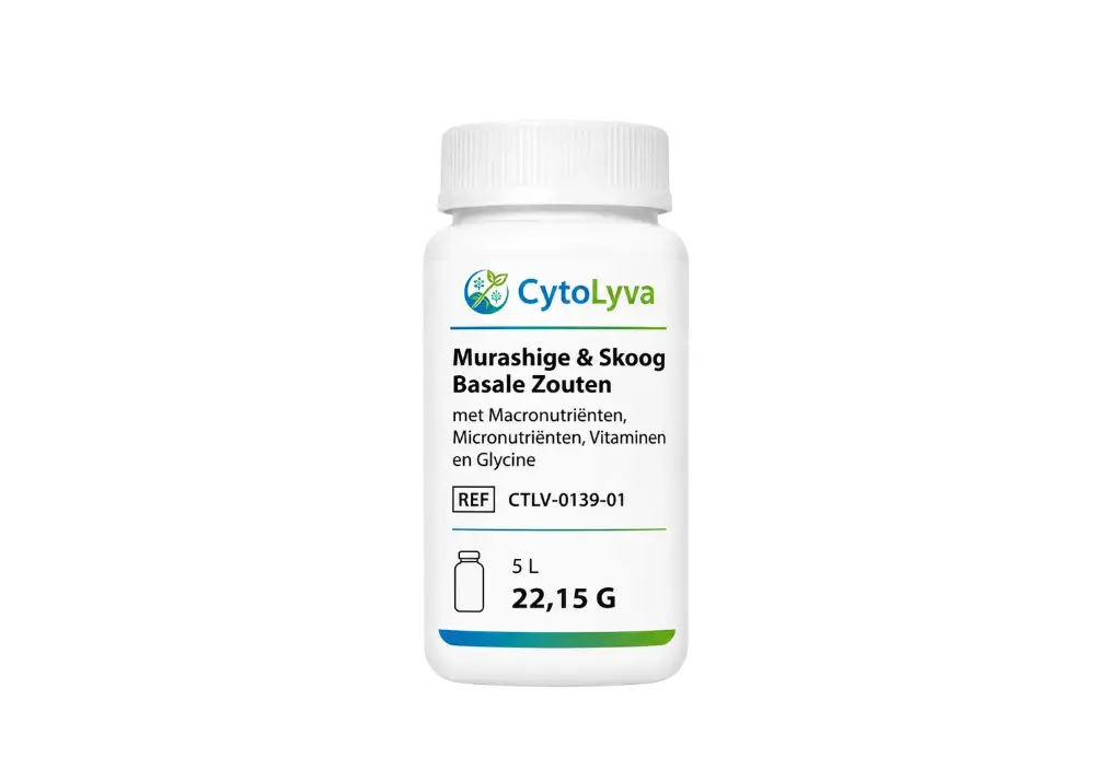 Murashige & Skoog Basale Zouten met Macronutriënten, Micronutriënten, Vitaminen en Glycine
