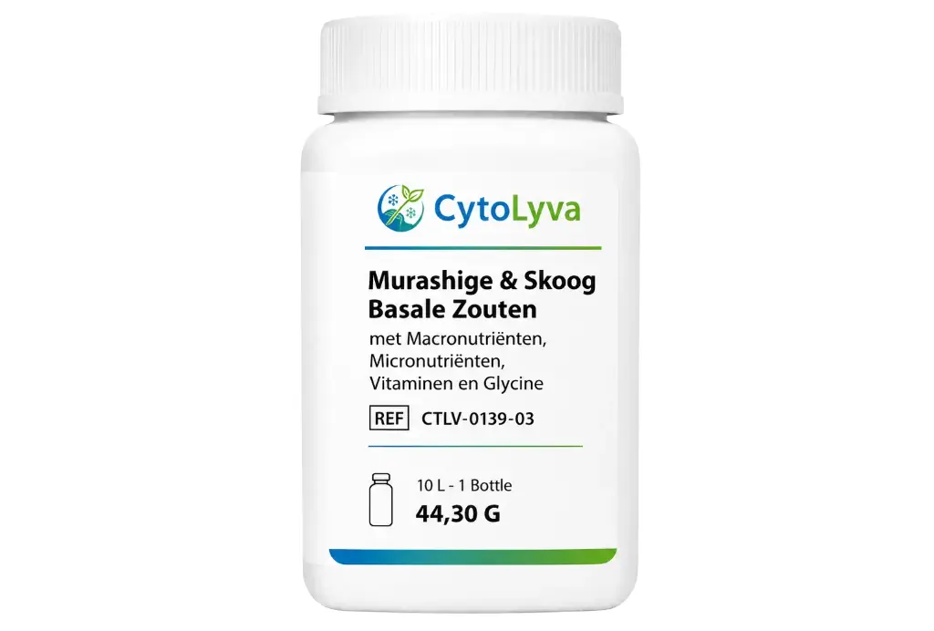 Murashige & Skoog Basale Zouten met Macronutriënten, Micronutriënten, Vitaminen en Glycine
