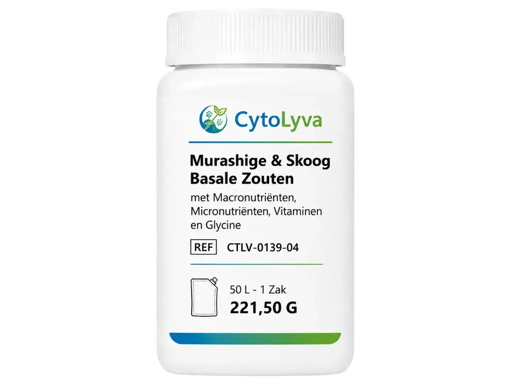 Murashige & Skoog Basale Zouten met Macronutriënten, Micronutriënten, Vitaminen en Glycine
