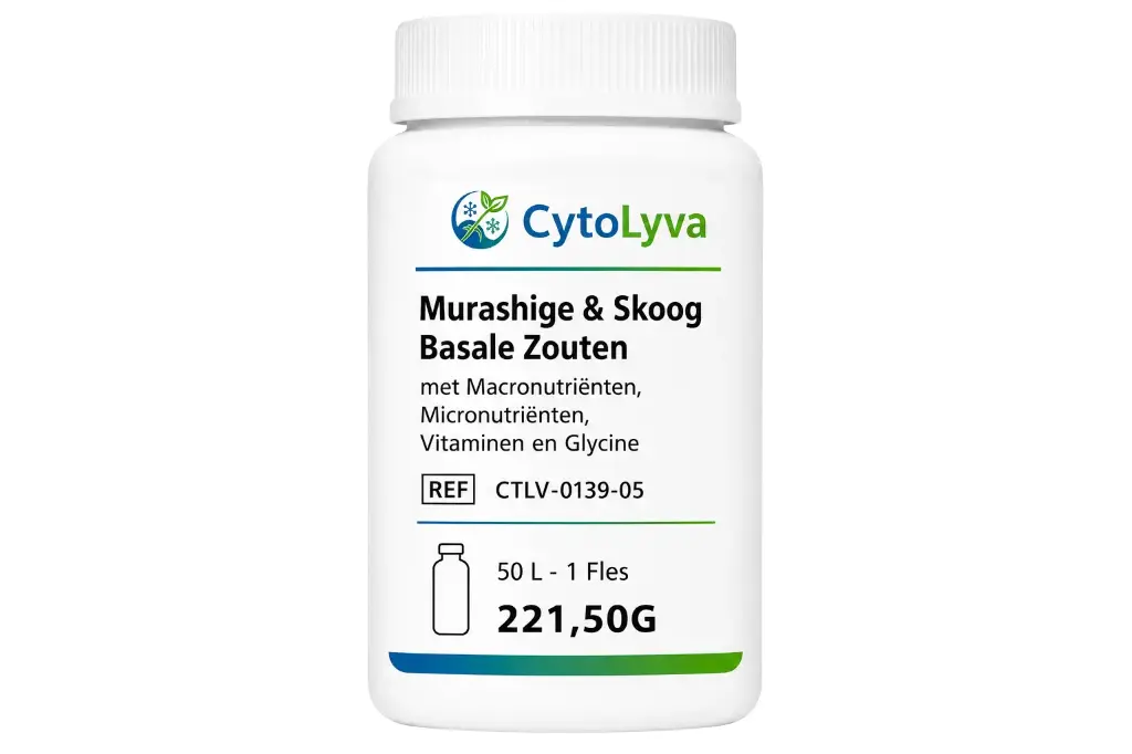 Murashige & Skoog Basale Zouten met Macronutriënten, Micronutriënten, Vitaminen en Glycine
