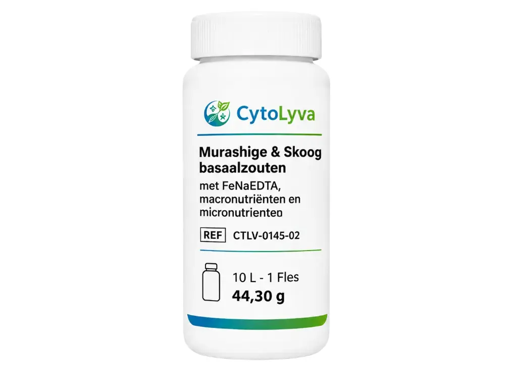 Murashige & Skoog basaalzout met FeNaEDTA, macronutriënten en micronutriënten